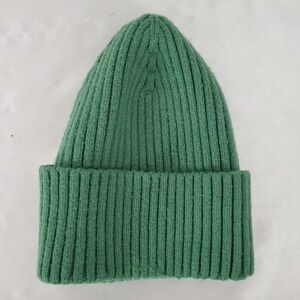 H&M Kids Rib-Knit Cotton Hat Green